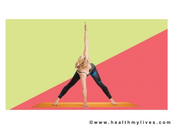 Triangle twist yoga pose